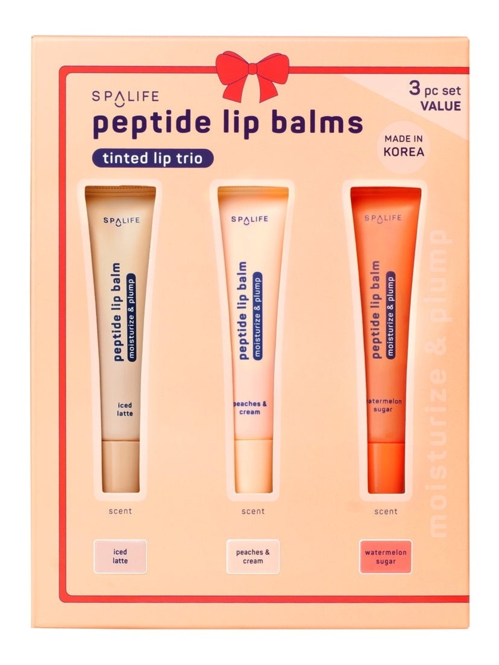 BWT Spa Life x K Beauty Peptide Lip Balm Tinted Lip Trio  (0155)